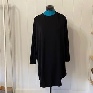 Long black shirt dress